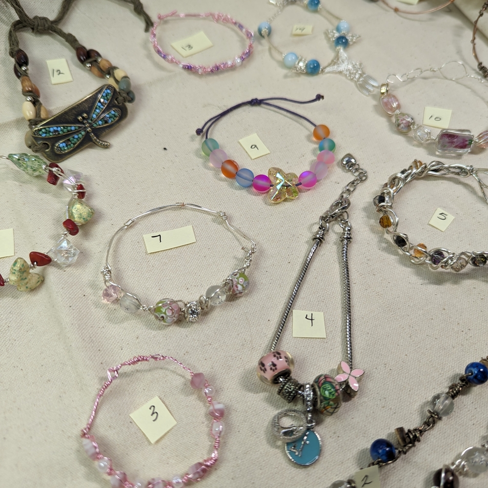 Colorful Beaded Wire Bracelets Collection